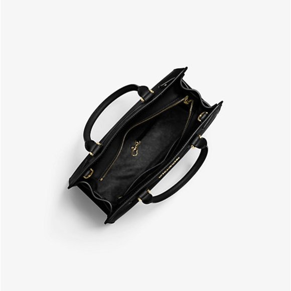 Michael Kors Dillon Saffiano Leather Black Handbag Purse - Picture 3 of 12